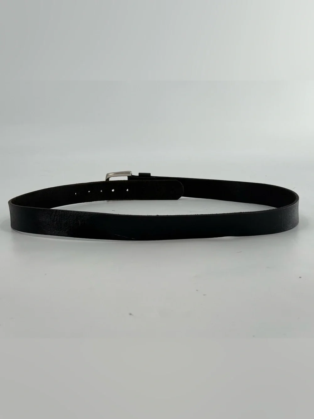 Vintage Black Leather Belt 40